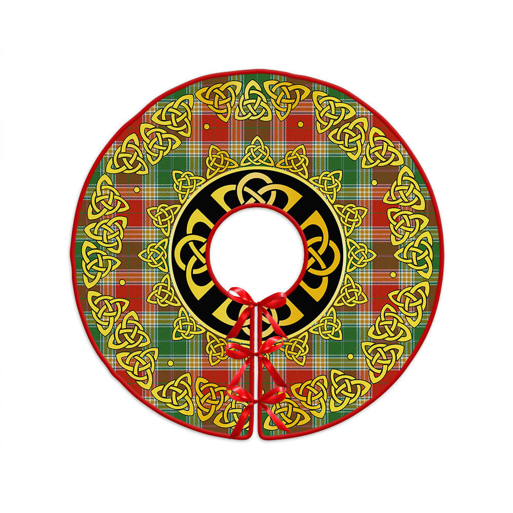 ScotsTee Shop Scottish Gibson (Gibbs) Ancient Clan Crest Tartan Christmas Tree Skirt Golden Celtic Heritage