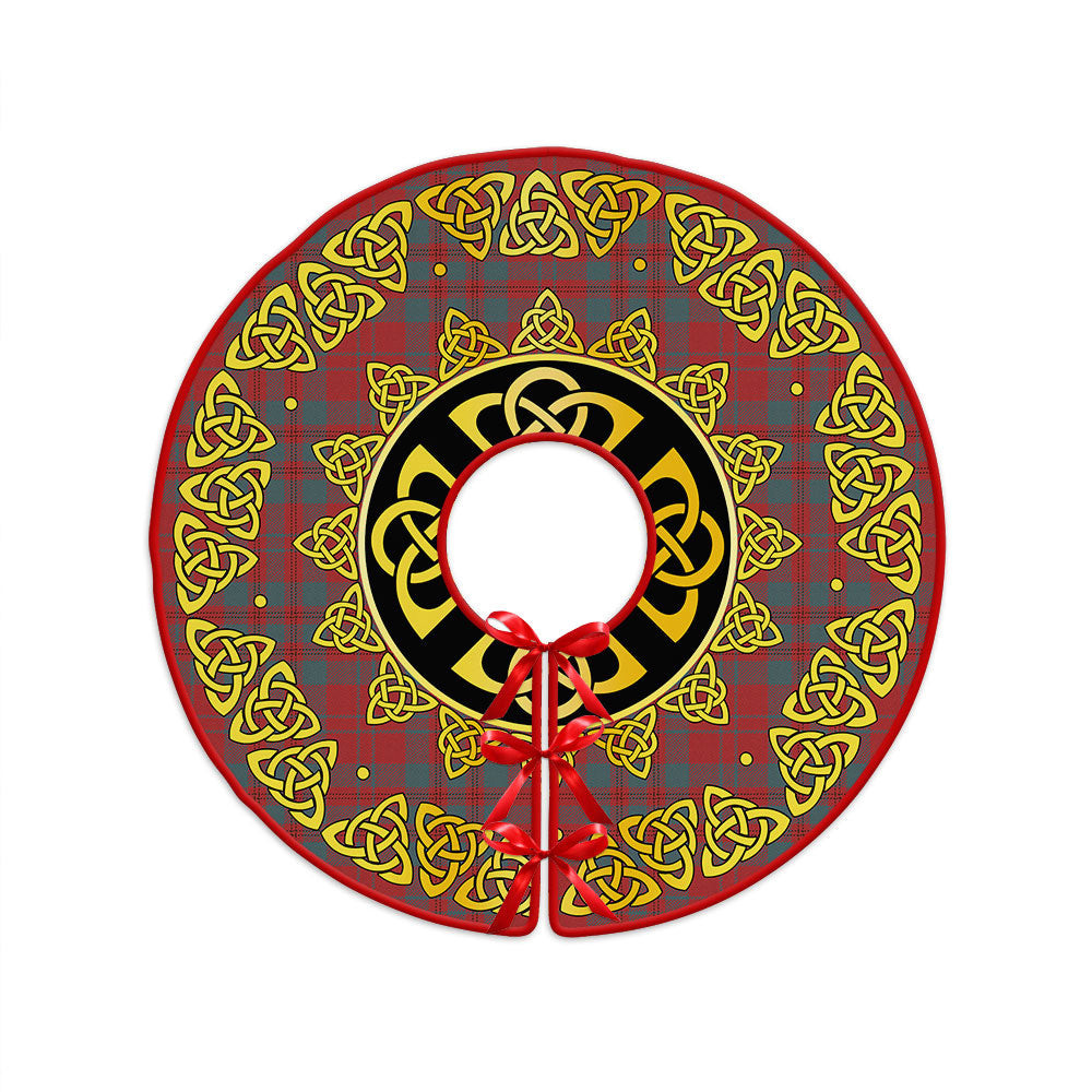 ScotsTee Shop Scottish Livingstone Weathered Clan Crest Tartan Christmas Tree Skirt Golden Celtic Heritage
