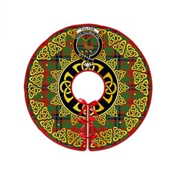 ScotsTee Shop Scottish Fulton 1999 Ancient Clan Crest Tartan Christmas Tree Skirt Golden Celtic Heritage