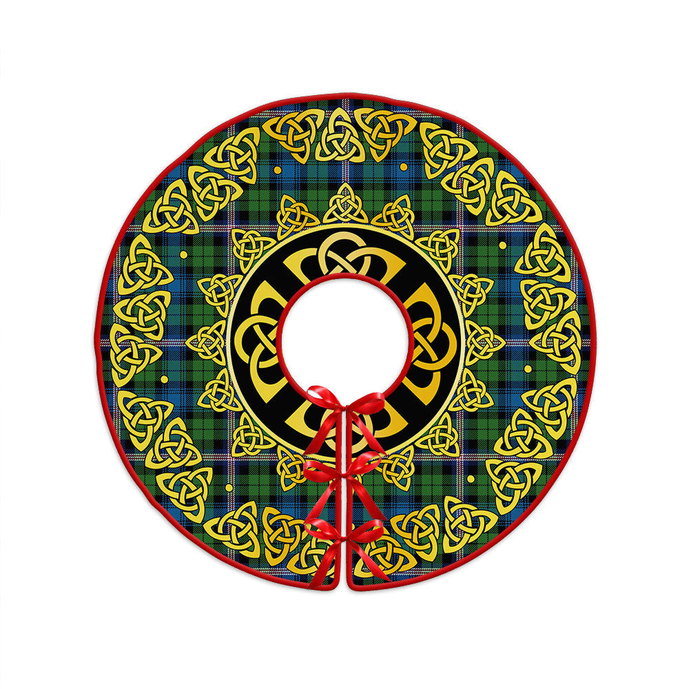 ScotsTee Shop Scottish Gammell Ancient Clan Crest Tartan Christmas Tree Skirt Golden Celtic Heritage