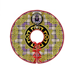 ScotsTee Shop Scottish Haney Ancient Clan Crest Tartan Christmas Tree Skirt Golden Celtic Heritage
