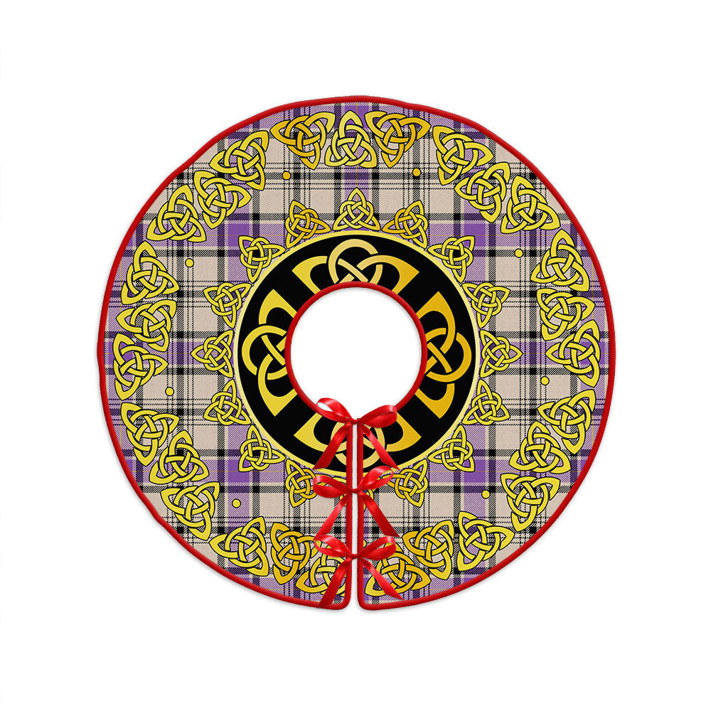 ScotsTee Shop Scottish Haney Ancient Clan Crest Tartan Christmas Tree Skirt Golden Celtic Heritage