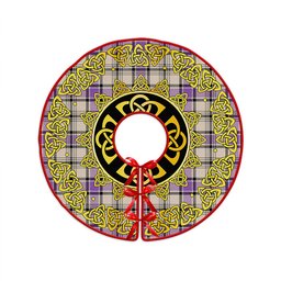 ScotsTee Shop Scottish Haney Ancient Clan Crest Tartan Christmas Tree Skirt Golden Celtic Heritage