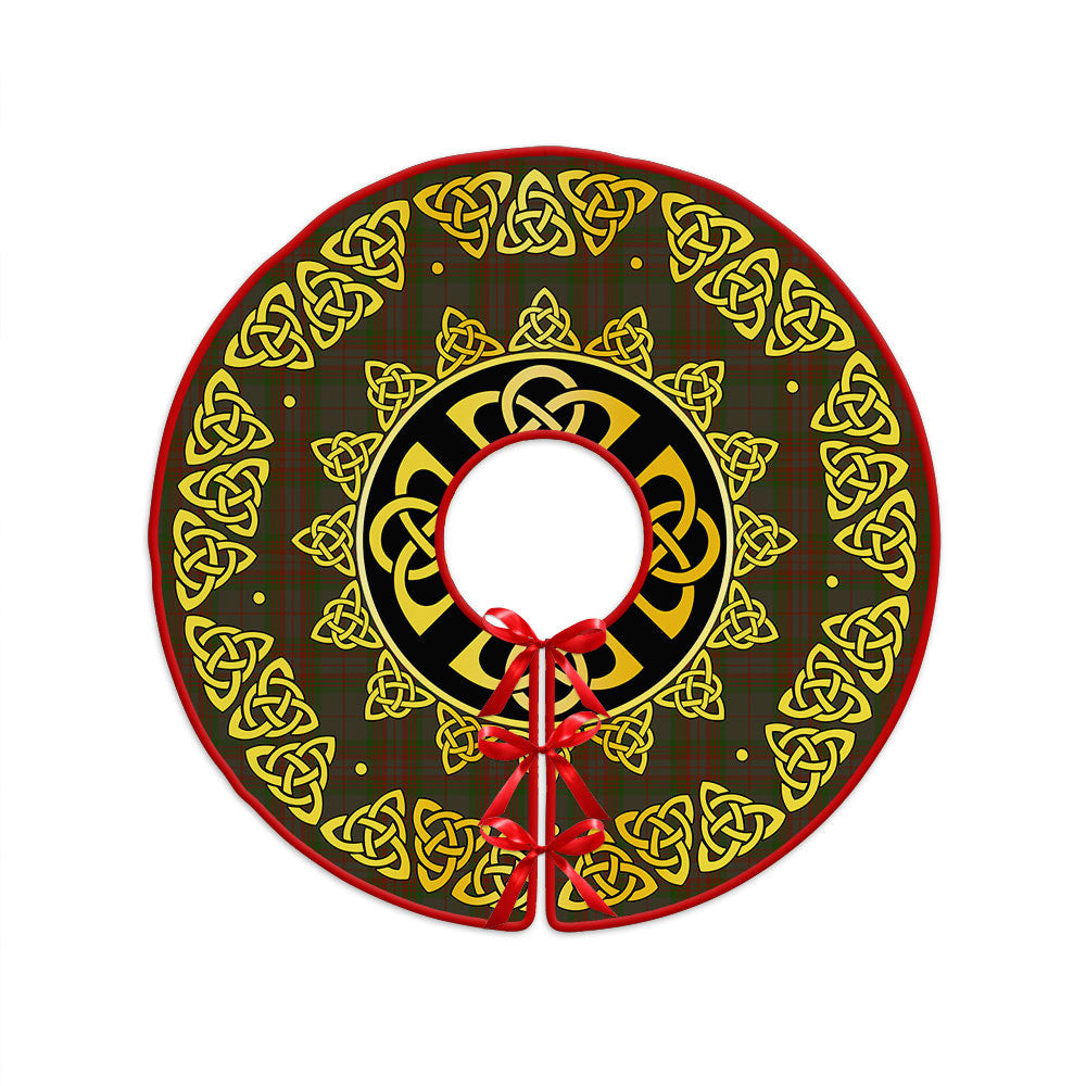 ScotsTee Shop Scottish Gray Clan Crest Tartan Christmas Tree Skirt Golden Celtic Heritage