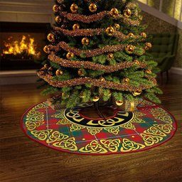 ScotsTee Shop Scottish Hay Modern Clan Crest Tartan Christmas Tree Skirt Golden Celtic Heritage