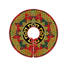 ScotsTee Shop Scottish Hay Modern Clan Crest Tartan Christmas Tree Skirt Golden Celtic Heritage