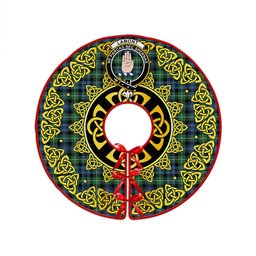 ScotsTee Shop Scottish Lamont Ancient Clan Crest Tartan Christmas Tree Skirt Golden Celtic Heritage