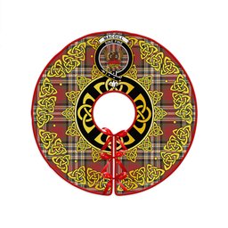 ScotsTee Shop Scottish MacGill Weathered Clan Crest Tartan Christmas Tree Skirt Golden Celtic Heritage