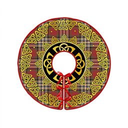 ScotsTee Shop Scottish MacGill Weathered Clan Crest Tartan Christmas Tree Skirt Golden Celtic Heritage