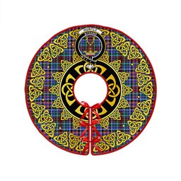 ScotsTee Shop Scottish Huntly Modern Clan Crest Tartan Christmas Tree Skirt Golden Celtic Heritage
