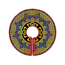 ScotsTee Shop Scottish Huntly Modern Clan Crest Tartan Christmas Tree Skirt Golden Celtic Heritage