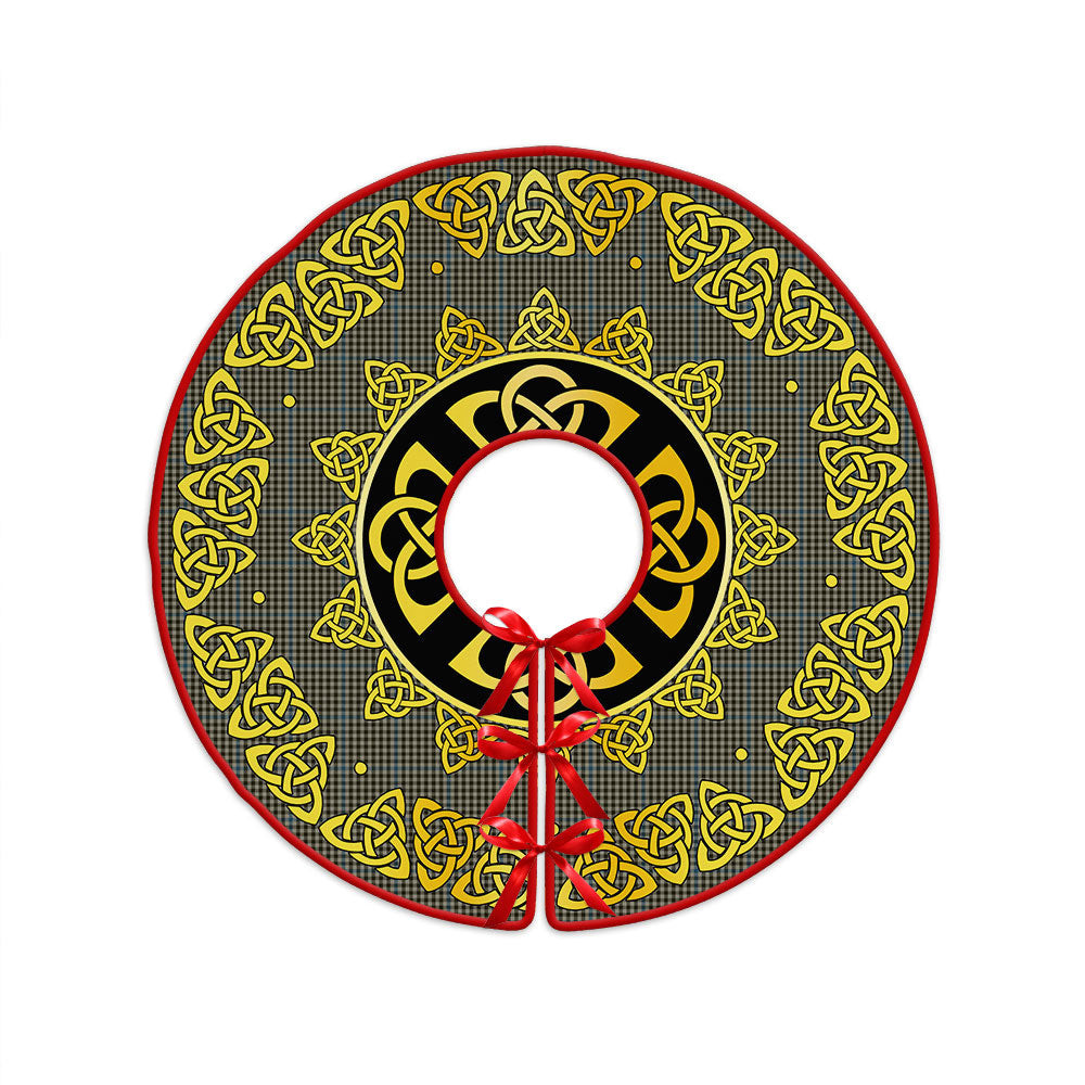 ScotsTee Shop Scottish Haig Check Clan Crest Tartan Christmas Tree Skirt Golden Celtic Heritage