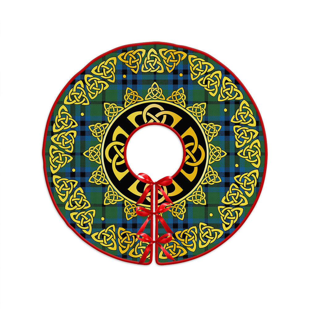 ScotsTee Shop Scottish Keith (Austin) Ancient Clan Crest Tartan Christmas Tree Skirt Golden Celtic Heritage