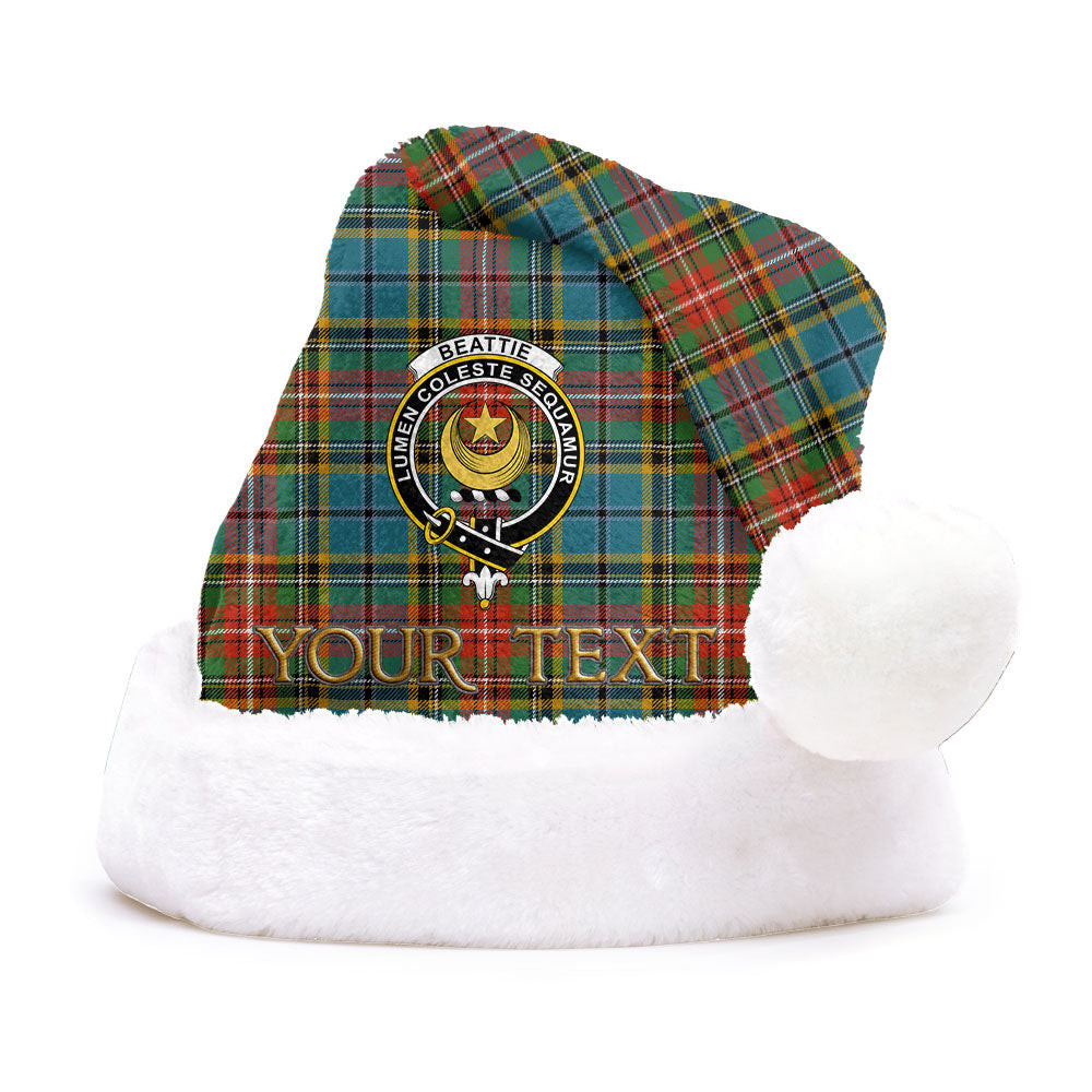 ScotsTee Shop Scottish Beattie Ancient Clan Badge Tartan Plush Christmas Hat