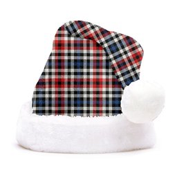 ScotsTee Shop Scottish Bell Border (Bell Southern Bell) Modern Clan Badge Tartan Plush Christmas Hat