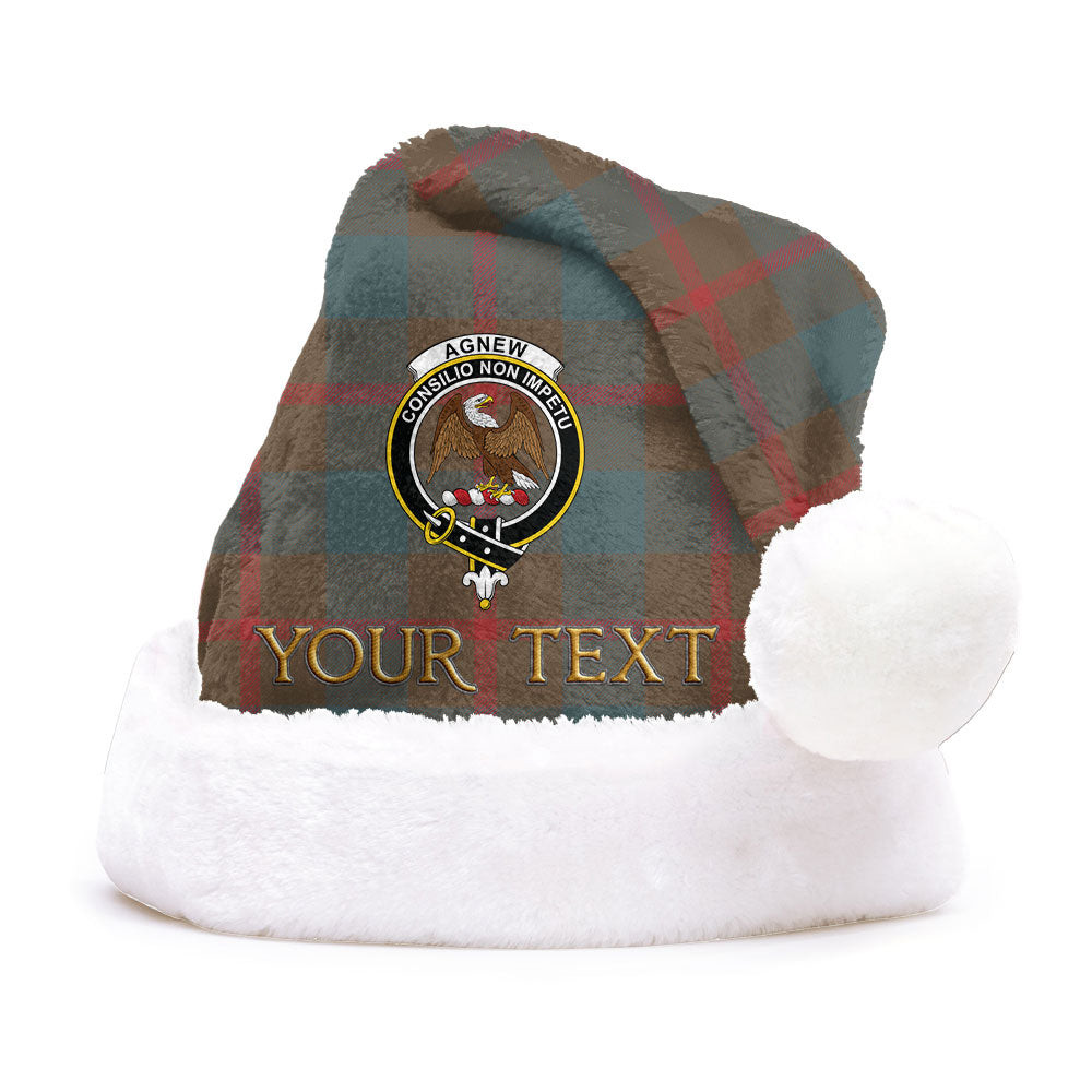 ScotsTee Shop Scottish Agnew (MacAgnew) Weathered Clan Badge Tartan Plush Christmas Hat