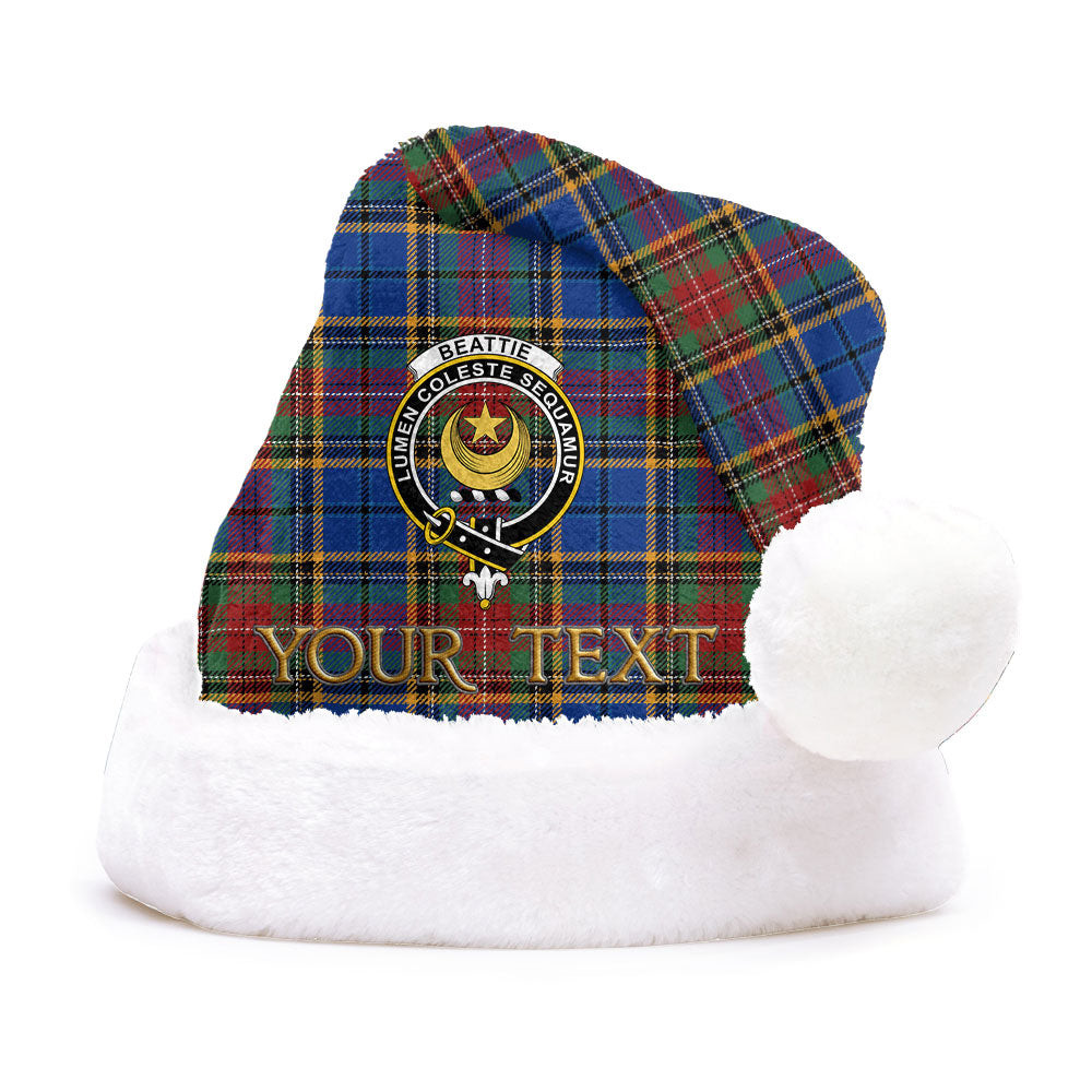 ScotsTee Shop Scottish Beattie Modern Clan Badge Tartan Plush Christmas Hat