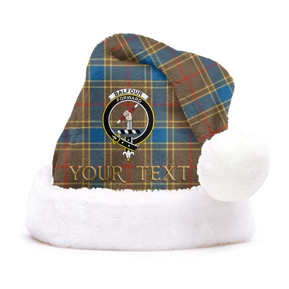 ScotsTee Shop Scottish Balfour Ancient Clan Badge Tartan Plush Christmas Hat