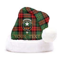 ScotsTee Shop Scottish Blackstock Hunting Modern Clan Badge Tartan Plush Christmas Hat