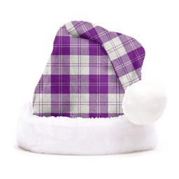 ScotsTee Shop Scottish Erskine Purple Clan Badge Tartan Plush Christmas Hat