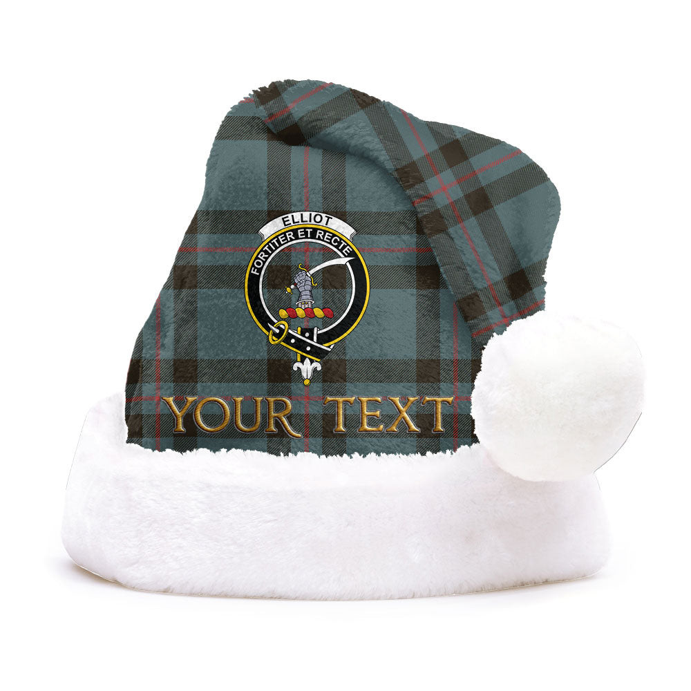 ScotsTee Shop Scottish Elliot (Ellot) Weathered Clan Badge Tartan Plush Christmas Hat
