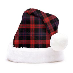 ScotsTee Shop Scottish Brown (Broun) Modern Clan Badge Tartan Plush Christmas Hat