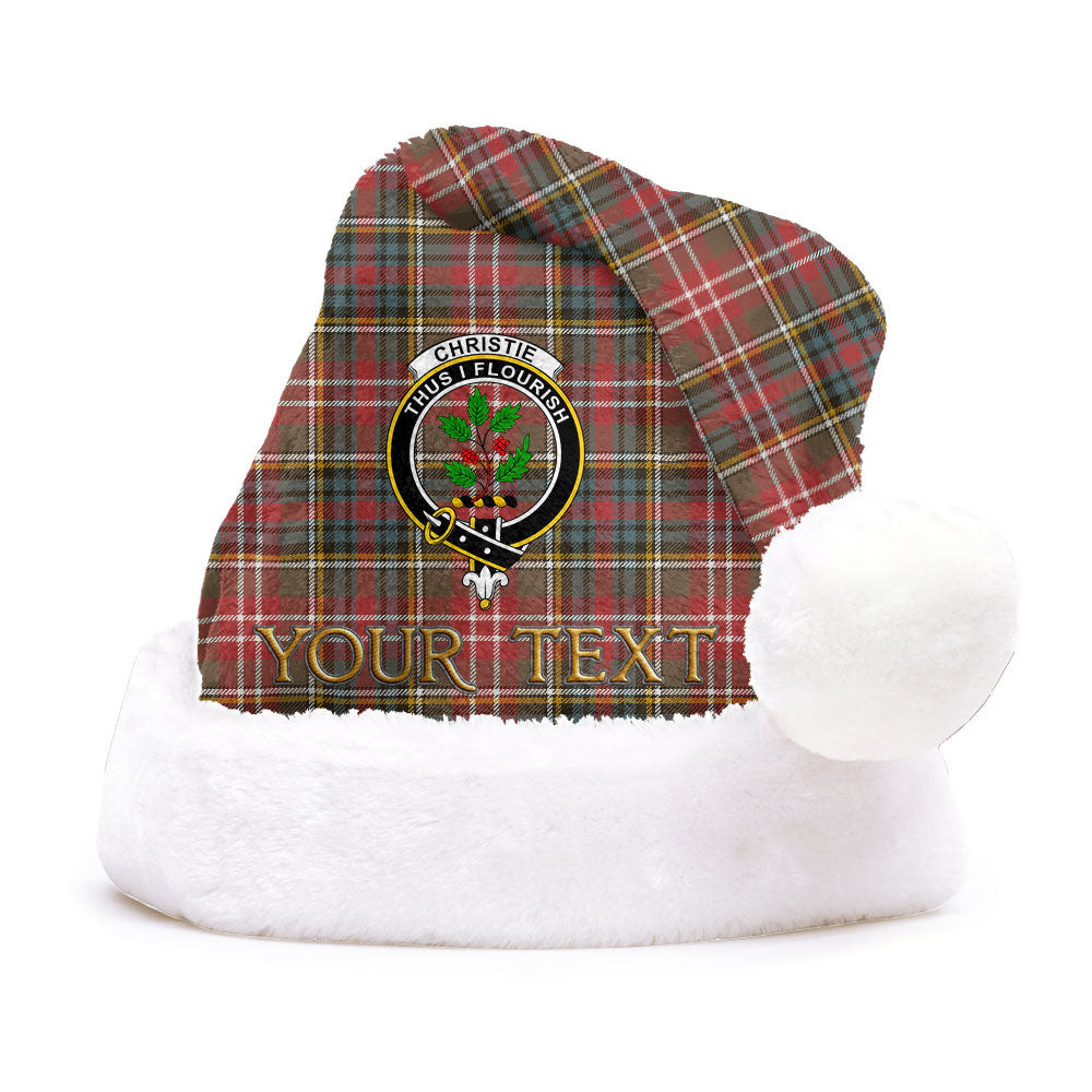 ScotsTee Shop Scottish Christie Weathered Clan Badge Tartan Plush Christmas Hat