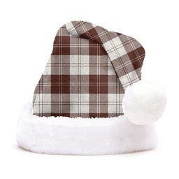 ScotsTee Shop Scottish Erskine Burgundy Clan Badge Tartan Plush Christmas Hat