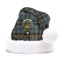 ScotsTee Shop Scottish Douglas Weathered Clan Badge Tartan Plush Christmas Hat