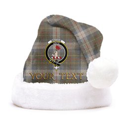 ScotsTee Shop Scottish Brodie Silver (Brodie Muted) Ancient Clan Badge Tartan Plush Christmas Hat