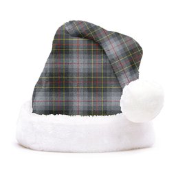 ScotsTee Shop Scottish Brodie Silver (Brodie Muted) Modern Clan Badge Tartan Plush Christmas Hat