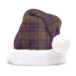 ScotsTee Shop Scottish Elphinstone Weathered Clan Badge Tartan Plush Christmas Hat