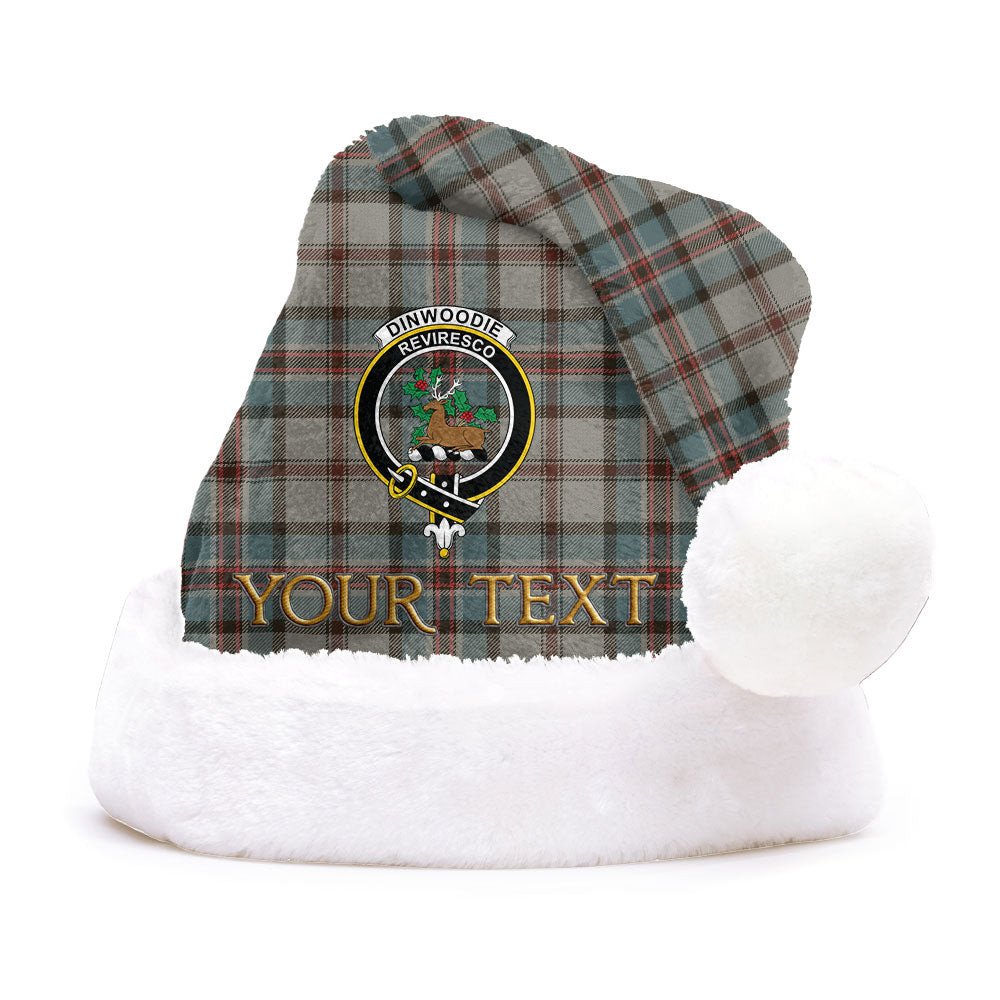 ScotsTee Shop Scottish Dinwoodie Weathered Clan Badge Tartan Plush Christmas Hat