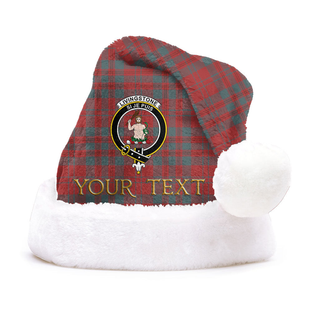 ScotsTee Shop Scottish Livingstone Weathered Clan Badge Tartan Plush Christmas Hat