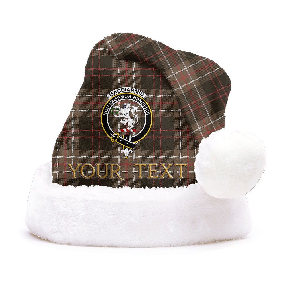 ScotsTee Shop Scottish MacDiarmid Weathered Clan Badge Tartan Plush Christmas Hat