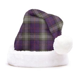 ScotsTee Shop Scottish Kinnaird Weathered Clan Badge Tartan Plush Christmas Hat