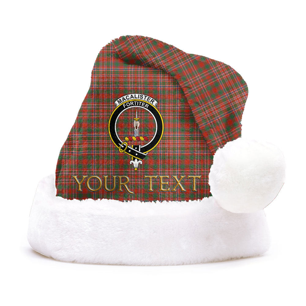 ScotsTee Shop Scottish MacAlister Ancient Clan Badge Tartan Plush Christmas Hat