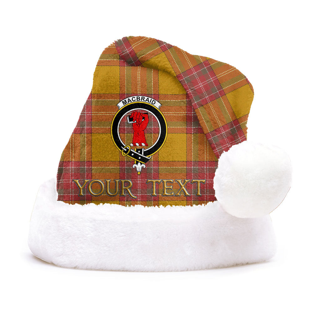 ScotsTee Shop Scottish MacBrair Weathered Clan Badge Tartan Plush Christmas Hat
