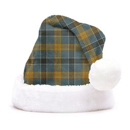 ScotsTee Shop Scottish Laing (Lang) Weathered Clan Badge Tartan Plush Christmas Hat