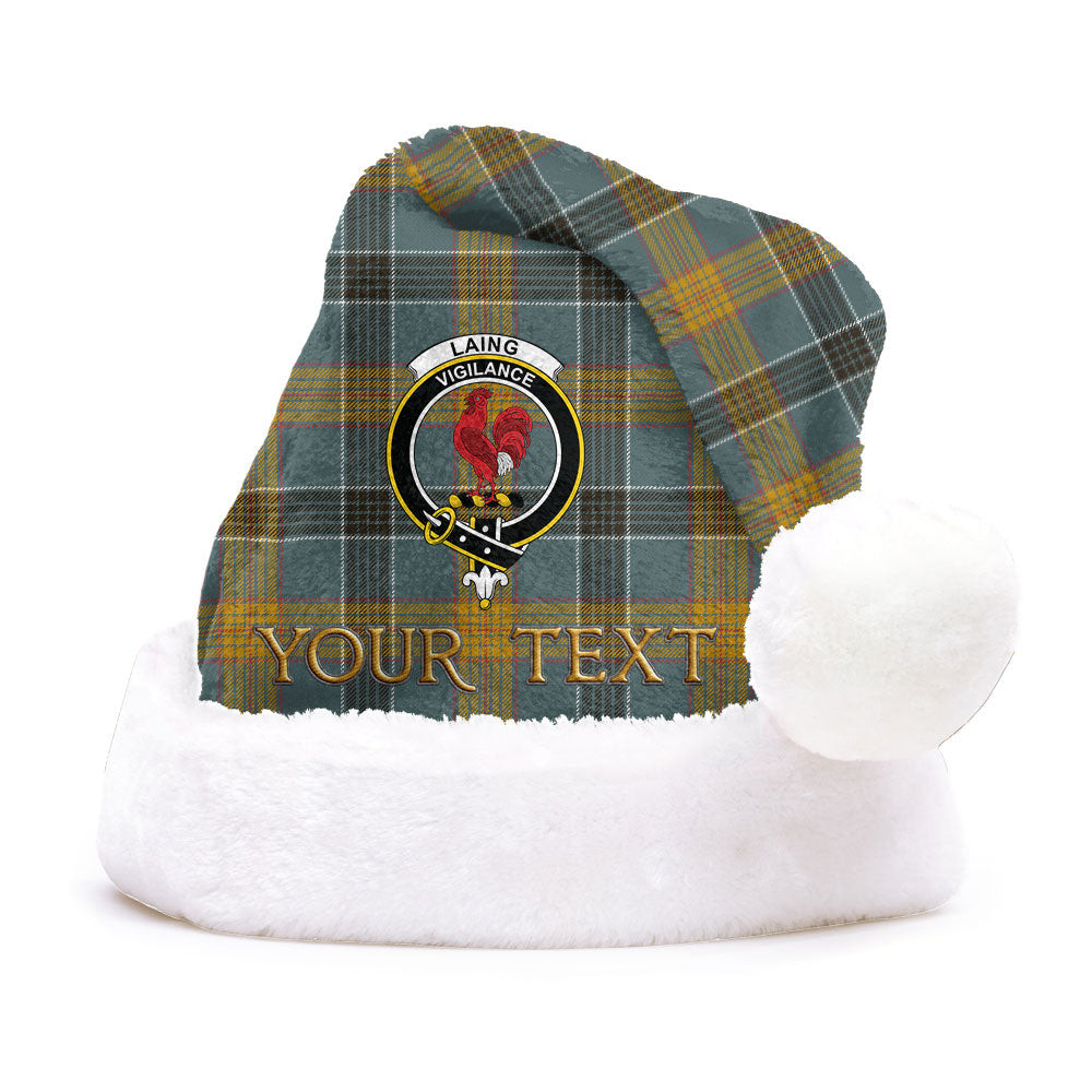 ScotsTee Shop Scottish Laing (Lang) Weathered Clan Badge Tartan Plush Christmas Hat