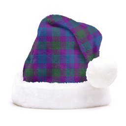 ScotsTee Shop Scottish Lang (Laing) Modern Clan Badge Tartan Plush Christmas Hat