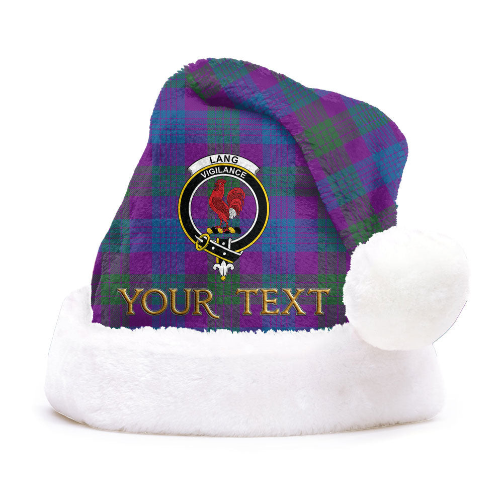 ScotsTee Shop Scottish Lang (Laing) Modern Clan Badge Tartan Plush Christmas Hat