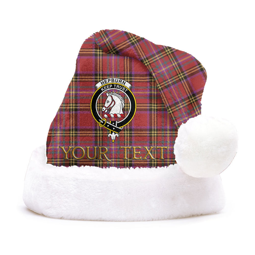ScotsTee Shop Scottish Hepburn Weathered Clan Badge Tartan Plush Christmas Hat