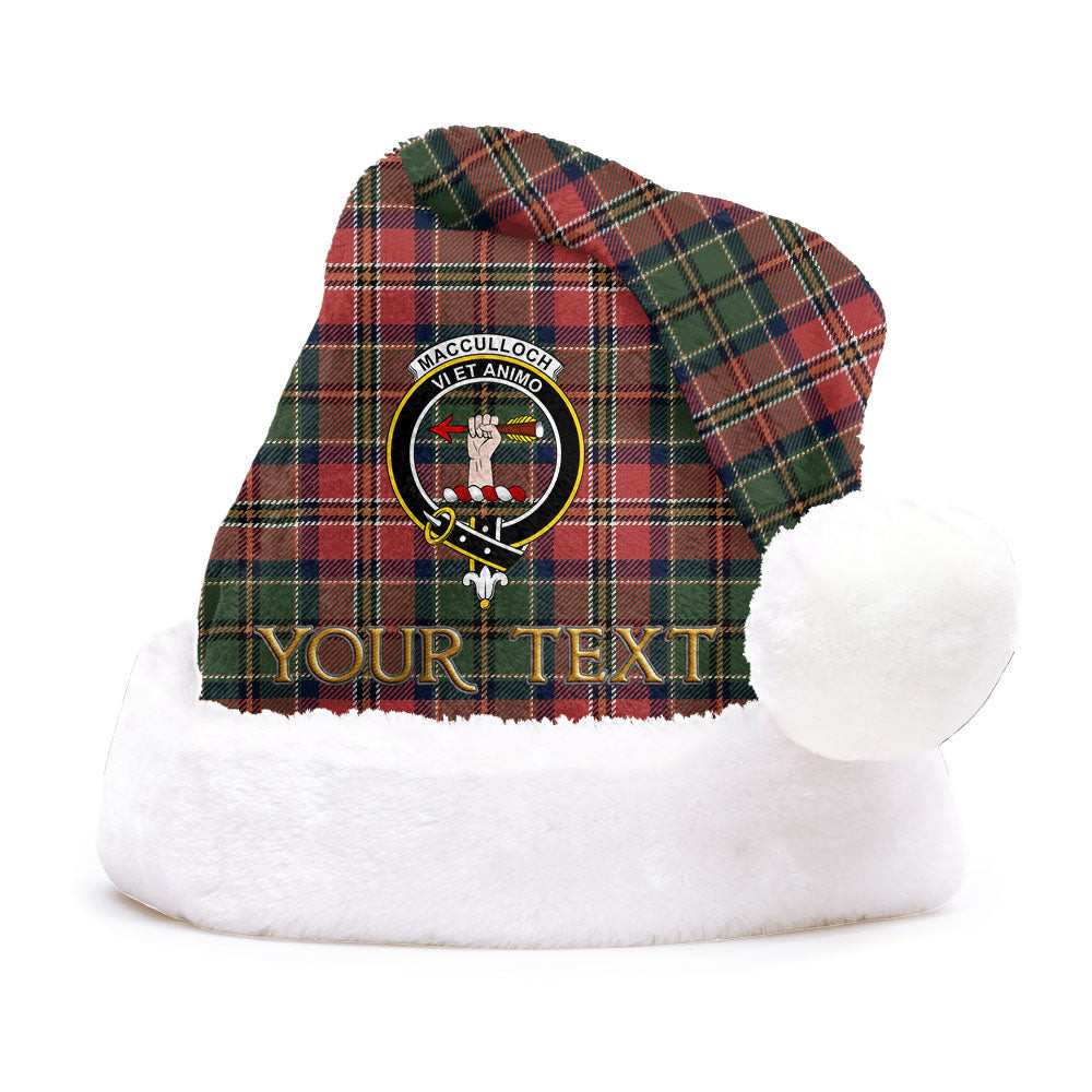 ScotsTee Shop Scottish MacCulloch Ancient Clan Badge Tartan Plush Christmas Hat