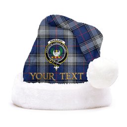 ScotsTee Shop Scottish Kinnaird Modern Clan Badge Tartan Plush Christmas Hat