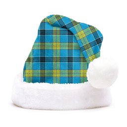 ScotsTee Shop Scottish Laing (Lang) Modern Clan Badge Tartan Plush Christmas Hat