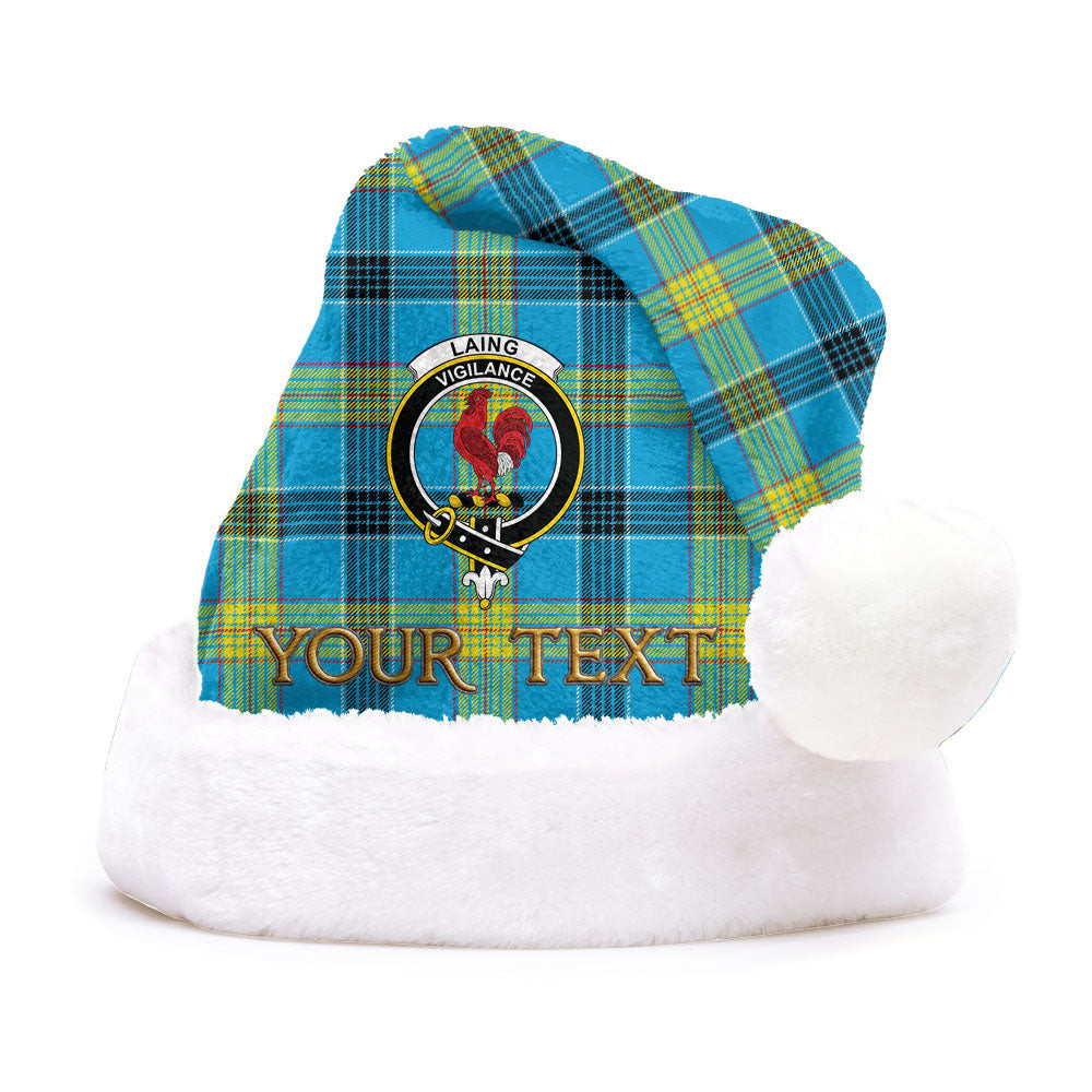 ScotsTee Shop Scottish Laing (Lang) Modern Clan Badge Tartan Plush Christmas Hat