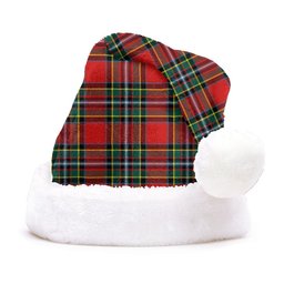 ScotsTee Shop Scottish Gillespie Modern Clan Badge Tartan Plush Christmas Hat