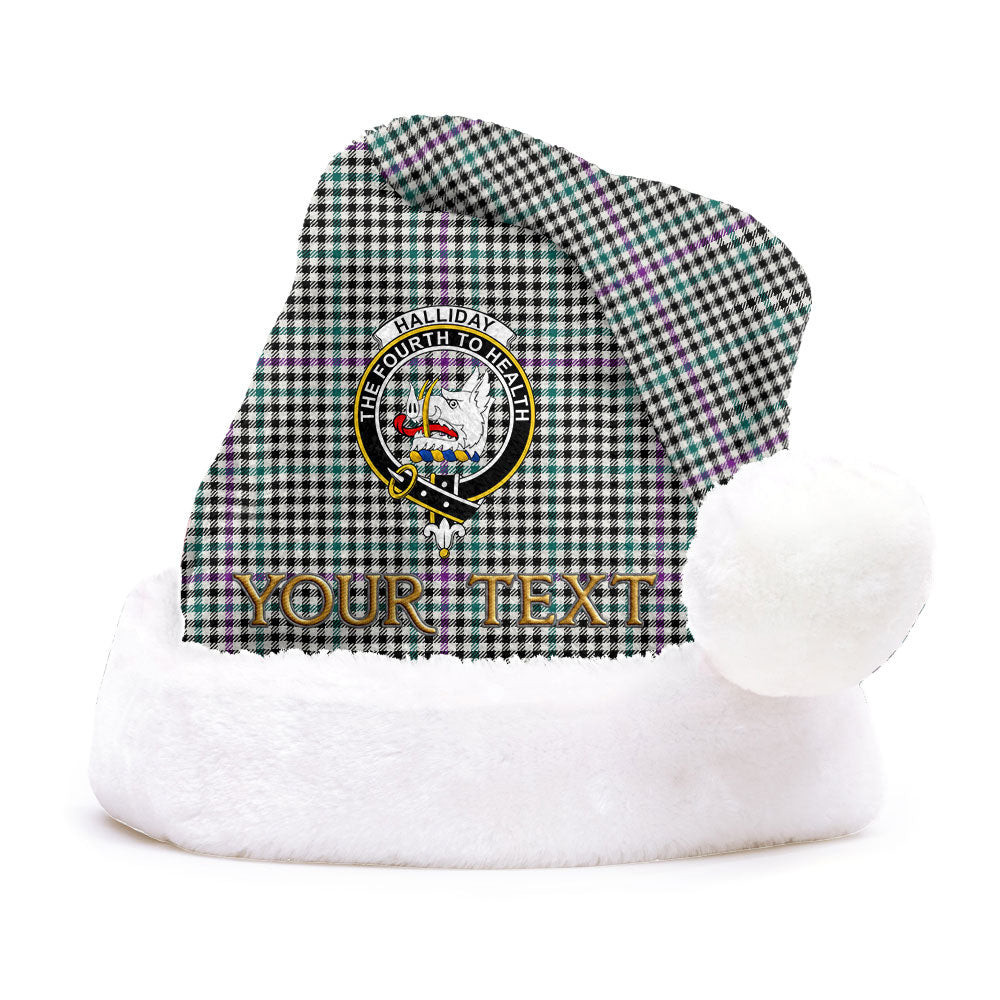 ScotsTee Shop Scottish Halliday (Holliday) Modern Clan Badge Tartan Plush Christmas Hat