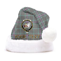 ScotsTee Shop Scottish Halliday (Holliday) Modern Clan Badge Tartan Plush Christmas Hat